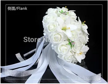 Livrare gratuita culoare alb de flori Mireasa stick de flori cadouri de nunta pentru mireasa mireasa