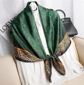 Mare Hijabs Eșarfă Pentru Femei Pătrat Șaluri și Împachetări de Moda Bandă Bandană Cap Eșarfă Pentru Femei 90*90CM Elegant Gât Eșarfe