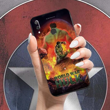 Marvel Avengers Hulk Pentru Huawei Y9 Prim-Y9 2019 Y9A Telefon Caz Acoperire Coajă Moale Cazuri Negru rezistent la Șocuri Coque Protecție Completă