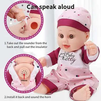 Mic Corp Moale Baby Doll Copil Nou-Născut Papusa De Vinil Moale Ponderat Zâmbind Nou-Născut Papusa Cu Alimentare Kit Pretinde Joc Preșcolar Jucărie