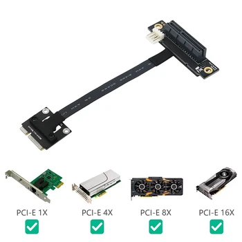 Mini Pcie Pentru PCI-E 4X 270 Grade Adaptor Cablu 20Cm PCIE3.0 Extensie Port Cu Adaptor de la SATA La 4Pin Cablu de Alimentare Pentru GPU