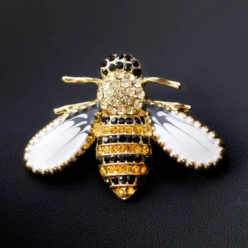 Moda de Albine Brosa Email Ace Insecte Bijuterii Stras de Cristal Eșarfă Catarama Ac de Siguranță pe Haine Pălărie Femei Bărbați Accesorii