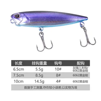 NOI Topwater Atrage 5.5 g Creion 65mm Japonia Pescuit Realis Jerkbait Păstrăv Înot Crankbait Pesca Whopper Plopper Trolling Pește