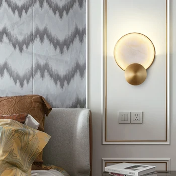 Nordic Moderne Noptiera LED Lampă de Perete Camera de zi Dormitor Culoar, Coridor Retro Marmură Metal Clasic Suport Decorativ Lumina