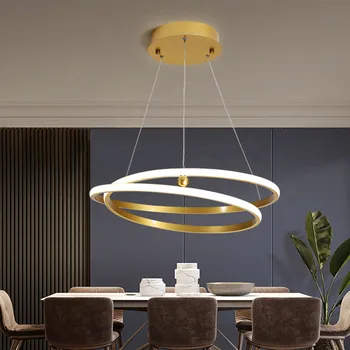 Nordic Rotund LED Suspensie Candelabru pentru Dormitor, Living Sufragerie camera de Studiu Mansarda Hol Casa Interior Decor de Fixare de Iluminat Lampa