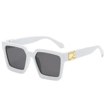 Ochelari 2022 Moda pentru Femei ochelari de Soare Mari, Cadru Pătrat cu boruri Largi pentru Bărbați Ochelari de Epocă de Lux Brand de sex Feminin de Ochelari de vedere