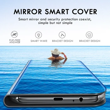 Oglinda Smart Flip case Pentru Samsung Galaxy A60 Cazuri Etui din Piele Telefon Acoperă Pentru Samsung A60 60 A6 0 SM-A6060 Caz Magnetic