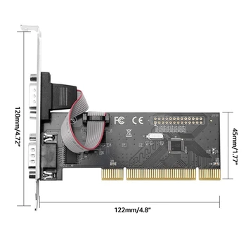 PCI Cu Doua Porturi Seriale RS232 Control Industrial Card de Expansiune de Calculator Adaptor PCI la Conectori DB9