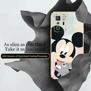 Pentru Xiaomi Redmi K40 11T 9T 9 8 9A 9C 9 Nota 10 Pro 10 Coque Fericit Minnie Mickey Model de Galvanizare, Placare Galvanizare