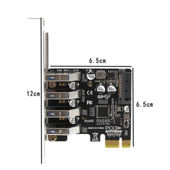 PH64 Pcie Pentru USB3.0 Card de Expansiune Patru Porturi 2U/4U Șasiu Dual de Alimentare 5G Rata VL805