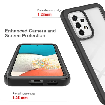 Picătură de Protecție Acrilic Caz Clar pentru Samsung Galaxy A53 A33 A52S A52 A72 5G A22 A32 A12 A13 rezistent la Șocuri Greu Capacul Telefonului Fundas