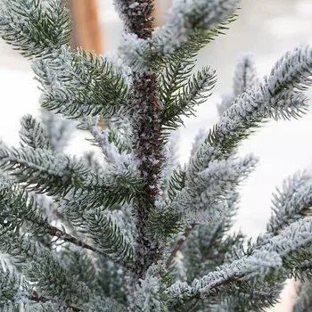 Pom de Crăciun Artificial cu Zăpadă pentru Acasă Decorare Partid mic Pom de Crăciun în Picioare din lemn de Pin copac Vacanță
