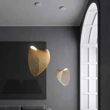 Postmodern Decorațiuni din Lemn Candelabru Dormitor cuib de Pasăre Agățat lumini Scari, Sufragerie, camera de zi LED-uri de iluminat