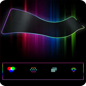 Punk Oraș Mare RGB Mouse Pad Gaming Mousepad LED Mouse-ul Mat Gamer Mousemats Cauciuc Masa Pad Cu Tastatură cu iluminare din spate Mat Birou Pad