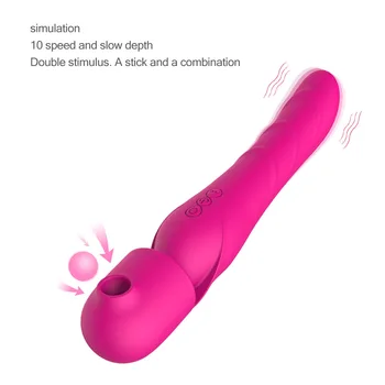 Puternic Clitorisul Supt Dildo Vibrator Erotic Jucarii Sexuale pentru Femei 10 Modele de Vibrații Bagheta G-spot Masaj sex Feminin Masturbator