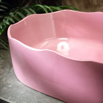 Rotund design nou blat de portelan chiuveta baie chiuvete ceramice bazin de spălare de mână