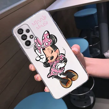 Roz Mickey Minnie Mouse Caz de Telefon Pentru Samsung Galaxy A01 A11 A21 A31 A41 A51 A71 A81 A91 A01Core A42 A12 A02S Funda Coperta Moale