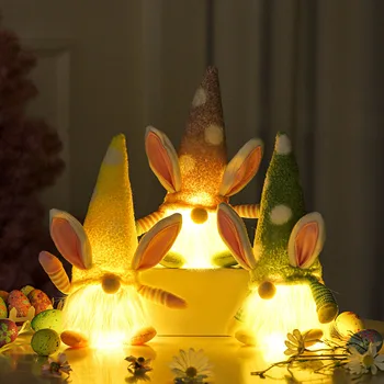 Rudolph Papusa Pitic Pitic Ornamente cu LED Lumina Stralucitoare fără Chip de Papusa Iepuras de Paste Vacanta de Ziua Îndrăgostiților Acasă Cadouri de Partid