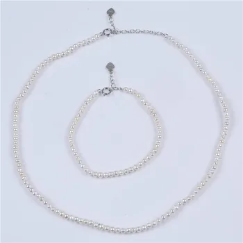 Semințe de perle mici de Moda colier mic 2-2.5 mm rotund de apă dulce pearl set de bijuterii pentru femei
