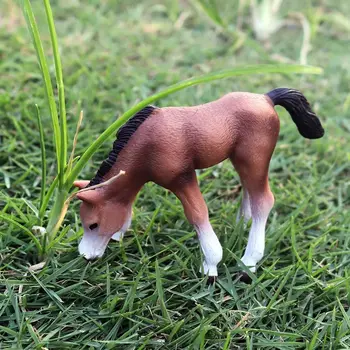 Solid static de simulare de animale salbatice model cal ponei la ferma de cai model de jucărie ornament