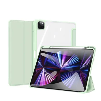 Tableta Caz Magnetic Manșon de Protecție Pentru IPad Pro 11inch/12.9 inch 2021 Transparent Capacul din Spate Cu Pix Slot Smart Tablet Stand