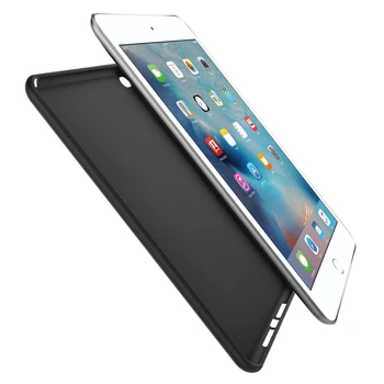 Tableta rezistenta la socuri Caz Pentru Apple iPad Mini 4, Mini4 4-a Generație Silicon Moale Coajă Negru Capac Spate