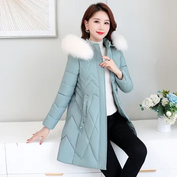 Temperament Doamnelor Jos Strat de Bumbac de Iarnă 2022 Nou coreean Liber Mid-lungime de Moda Cald Bumbac căptușit Jacheta Femei JD2078