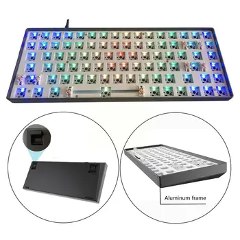 TES84 Hot Swap Tastatură Mecanică Kit cu Cablu Detașabil Cablu RGB Lumina Compatiable pentru CHERRY Gateron Kailh G9N5