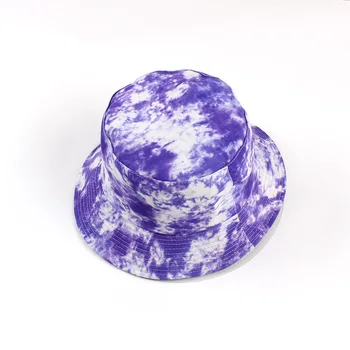 Tie-dye iarbă violet 2021 Fedora pălărie de Vară femeie nouă pălărie Tie-dye pălărie Lavanda pălărie Fix apa de iaz pălărie de Călătorie pac