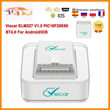 Viecar ELM327 V1.5 PIC18F25K80 Compatibil Bluetooth 4.0 OBD2 Scanner Pentru IOS Android Windows OBD 2 OBD2 Instrument de Diagnosticare Auto
