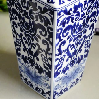 Western stil mână-pictat albastru și alb ceramic vaza de flori pentru Europene Mobilier Acasă ornamente bijuterii Jingdezhen porcelai