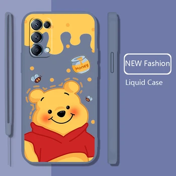 Winnie the Pooh Amuzant Telefon Caz Pentru OPPO find X5 X3 X2 neo Pro Lite A5 A9 2020 A96 4G 5G Lichid Coarda Bomboane de Culoare Acoperi Fundas