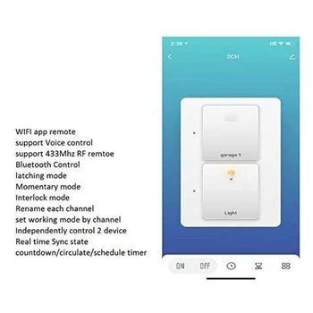 Wireless Wifi Smart Switch Modul Releu Pentru DIY Acasă Inteligent, Automatiza Usa de Garaj, Pentru a Lucra Cu Alexa Asistent