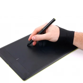 1 BUC Negru cu Două degete antivegetative Mănușă, 3 Dimensiuni, Pentru Design Artistic, Tableta Grafica, Acasa, Mănuși, Dreapta Și Stânga