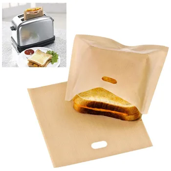5 Buc Prăjitor De Pâine Sac Non-Stick De Pâine Sac Reutilizabil Sac De Tip Sandwich Cuptor Cu Microunde Încălzire Patiserie Instrument Ușor De Curățat Practice
