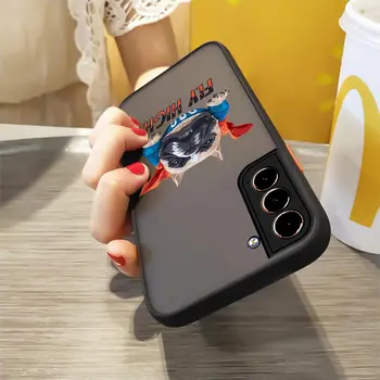 Amuzant Drăguț Pisică Neagră Câine Ce Desene animate Caz de Telefon Pentru Samsung Galaxy S22 Ultra S20 S21 FE S10 S9 S8 S10E 5G Lite Plus Funda