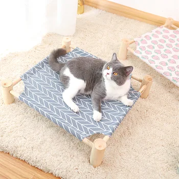 Animal de casă pat casă de câine detașabil și lavabil lemn mat cat casa de câine de casă și animale de companie articole pentru toate anotimpurile