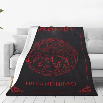 Casa De Dragon Logo-ul Pătură de Lână de Vară Tv Serie de Elemente Multifuncțional Cald Arunca Pături pentru Pat Dormitor Cuverturi de pat