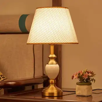Ceramica Lampă de Masă Chineză Stil Vintage de Birou de Lumină pentru Camera de zi, Dormitor, Camera de Studiu Placare de Lux Lămpi de Noptieră Decor