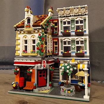Compatibil cu Lego Street View Serie MOC-22101 Modular Post Office Cărămizi Arhitectura Orasului Blocuri Jucarii Model pentru Băiat