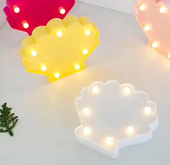 Creative shell forma lumini, lumini LED camera copiilor bar decor lampă de masă lumină de noapte