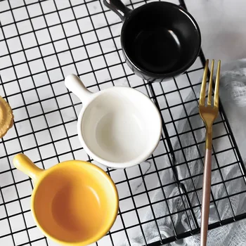 Creative tacamuri din ceramică mâner unic condimente castron farfurie stil Japonez Mini mall castron de sos rece
