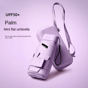 Drăguț Umbrela de Șase ori Umbrella15cm Ultra-light Mini Dual-scop Card de Așteptat Portabil Parasolar Umbrela Umbrela de Ploaie pentru Femei