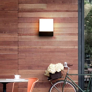 Exterior Impermeabil LED lampă de perete modern, minimalist scara culoar lampă de perete de perete creativ balcon în aer liber lampa de perete lampa de gradina