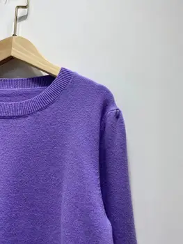 Femei Pulover O-Gât Scrisoare Broderie Maneca Lunga Culoare Solidă Streetwear Tricotat Pulover