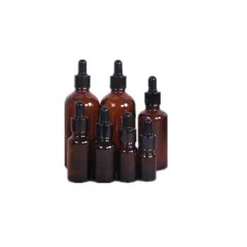 Fierbinte Koop 5 -100Ml Amber Dropper Fles Potten Flesjes Întâlnit Pipetă Voor Cosmetische Parfum Etherische Olie Flessen