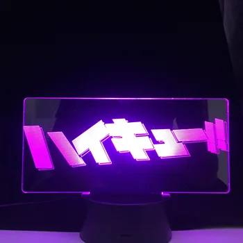 Haikyuu Logo-ul Anime Lampa Anime Lampa Decor Noapte 3D Nightlights 16 Culori Schimbare Lampara Led Pentru Decor Dormitor Dropshipping