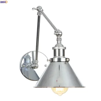 IWHD Reglabil Mansardă în Stil Vintage Lămpi de Perete Camera de zi Brațul Lung Perete Corpuri de iluminat cu LED Edison Wandlamp Apliques Comparativ