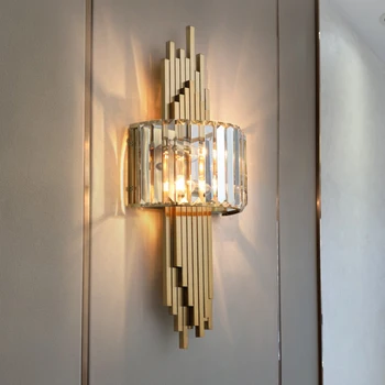 Moderne de Lux Crystal Led Lampă de Perete pentru Casa Decor de Perete de iluminat Interior, Iluminat Living Dormitor Noapte, Lampă de Noptieră