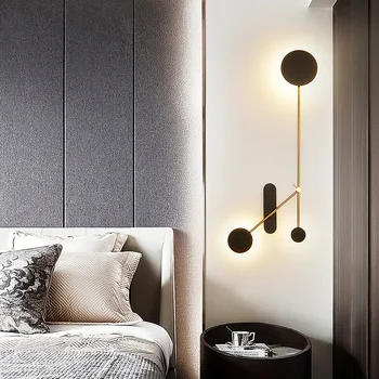Nordic A Condus Lumina De Perete Moderne De Lux Pentru Dormitor, Camera De Zi De Decorare Acasă Pot 360 De Grade Rotativ Creative Corp De Iluminat